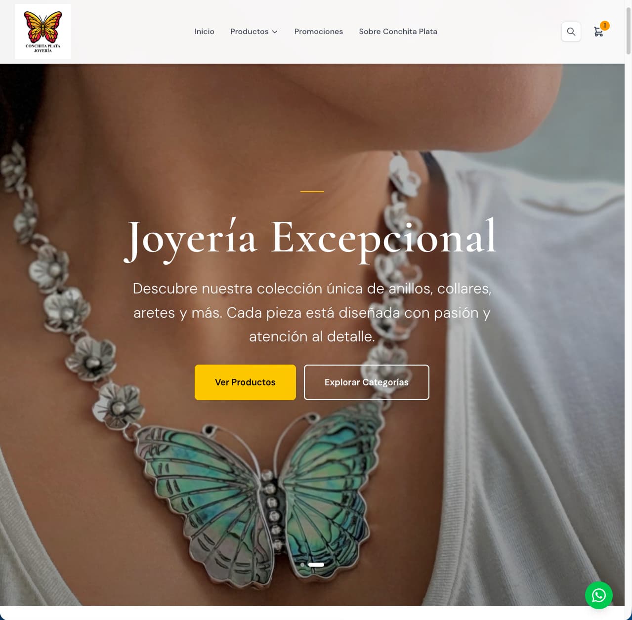 Conchita Plata | Plataforma e-commerce de joyería