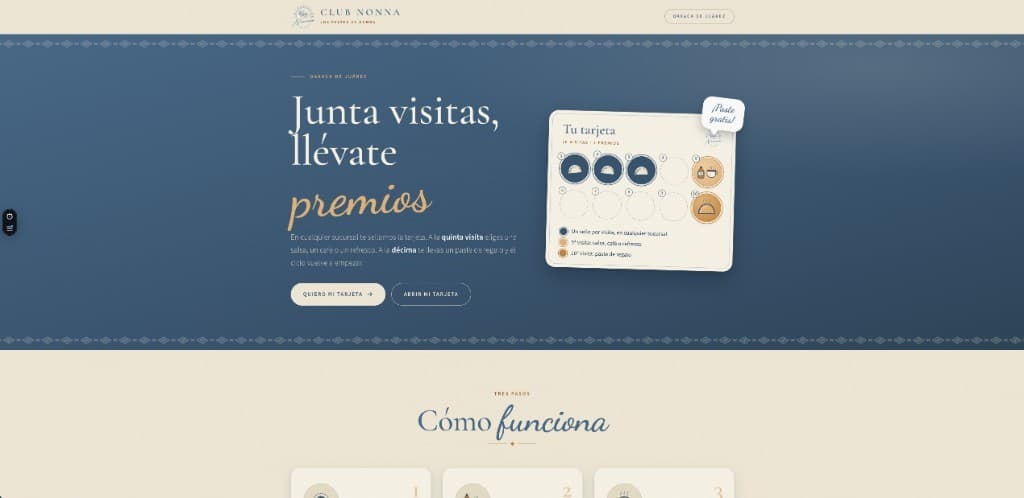 Club Nonna: la tarjeta de visitas, ya digital