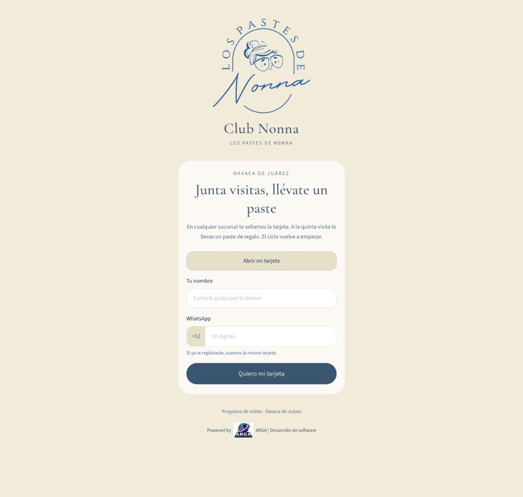 Club Nonna | Programa de visitas digital